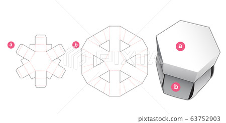 Exploding box die cut template Exploding box die cut template 63752903