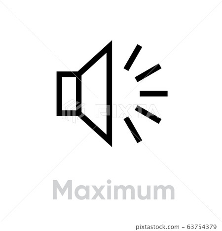 Maximum icon. Editable Vector Outline. 63754379