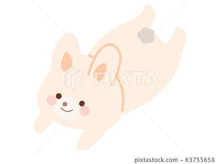 Illustration of a rabbit lying down 63755658