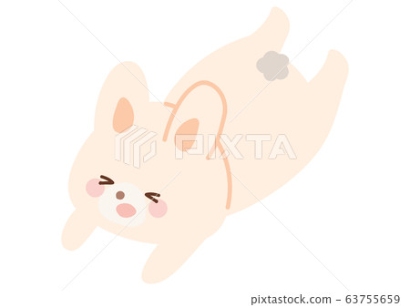 一隻掉下來的兔子的插圖 63755659