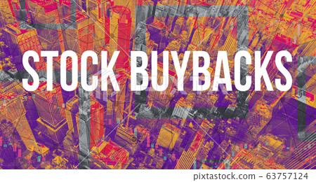 Stock Buybacks theme with Manhattan New York City Stock Buybacks theme with Manhattan New York City 63757124