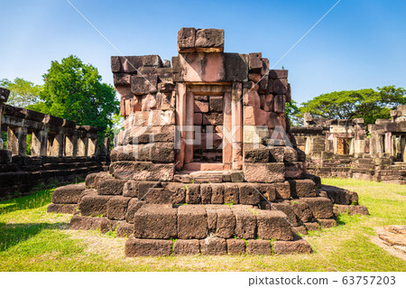 Prasat Phanom Wan Historical Park, Nakhon ratchasima, Thailand. Built from sandstone in ancient Khmer times 63757203
