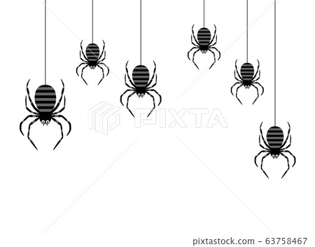 一群蜘蛛掛在一條線上 63758467