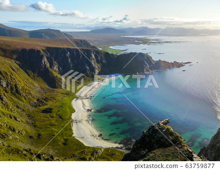 Drone views from Mount Matind near Bleik, in Norway Drone views from Mount Matind near Bleik, in Norway 63759877