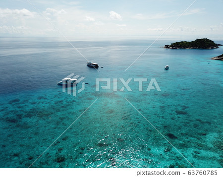 Aerial view of Similan island in Thailand 63760785