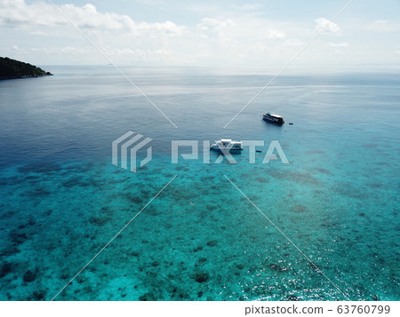 Aerial view of Similan island in Thailand 63760799
