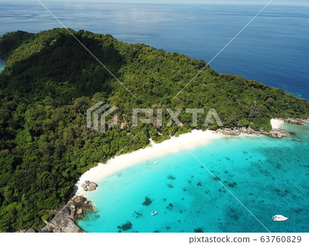 Aerial view of Similan island in Thailand 63760829