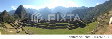 Machu Picchu Incan citadel in the Andes Mountains in Peru 63761397