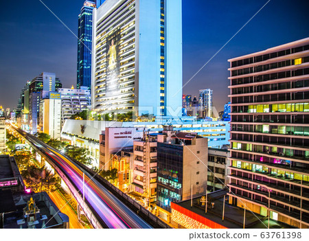 Mahanakhon tower views in Bangkok in Thailand 63761398