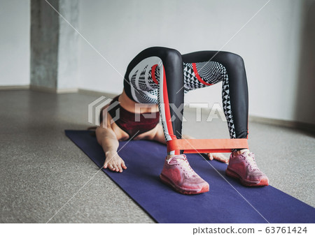 Attractive fit young woman sport wear fitness girl 63761424