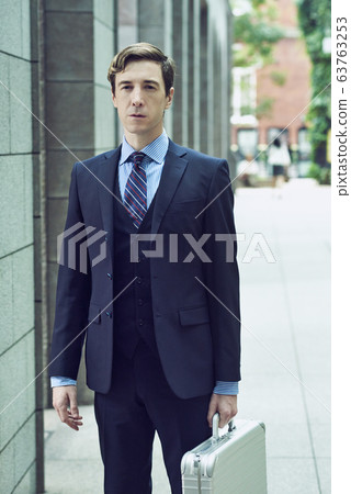 British businessman on a business trip in Tokyo British businessman on a business trip in Tokyo 63763253