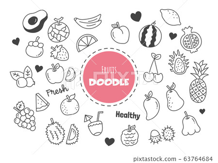 fruits kawaii doodle 63764684