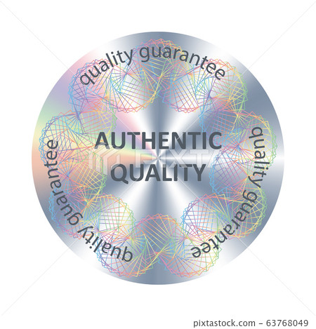 Authentic quality round hologram sticker. 63768049