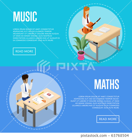 Music and maths studying at school 63768504