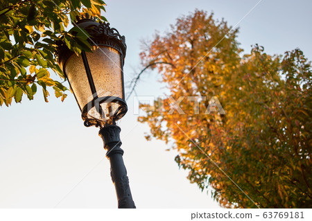Street lamp post close up. 63769181