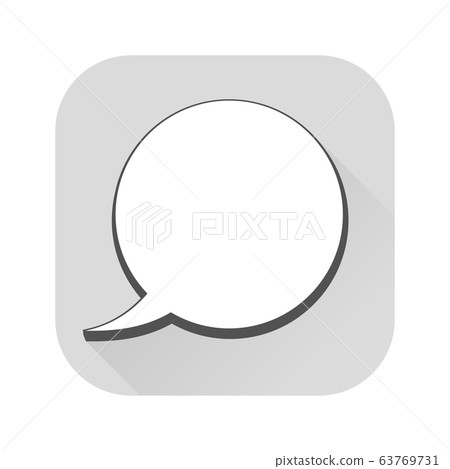 Speech bubble. Blank icon on gray background 63769731