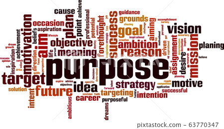 Purpose word cloud Purpose word cloud 63770347