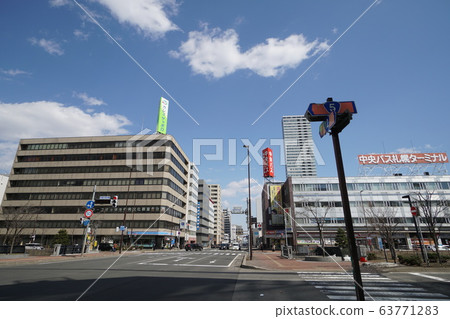 Sapporo National Highway No. 12 Street scenery (National Highway No. 5 Soseigawa-dori intersection Soseigawa Kita-Ijo Bridge) 63771283