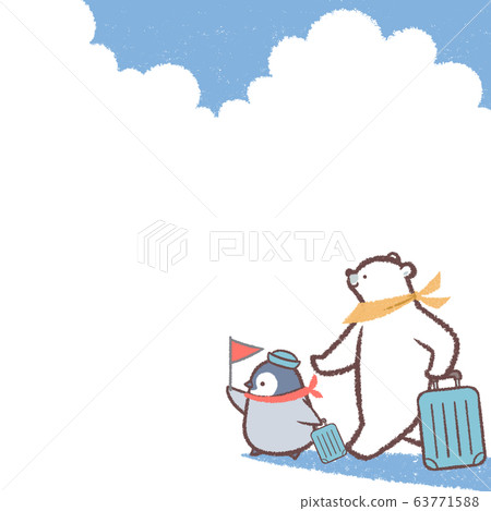 Travel guide penguin cypress polar bear large blue sky frame 63771588