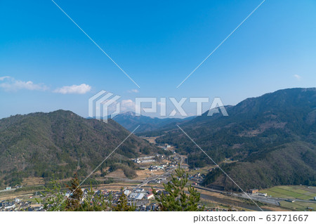 A view from the ruins of Takeda Castle A view from the ruins of Takeda Castle 63771667