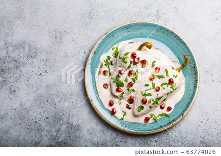 Chiles en nogada, dish on Mexican Independence Day Chiles en nogada, dish on Mexican Independence Day 63774026