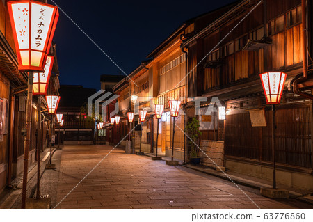 <<Ishikawa Prefecture>> Kanazawa City, Night View of Higashi Chaya District 63776860