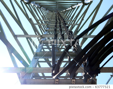 Inside the telecommunications tower Inside the telecommunications tower 63777321
