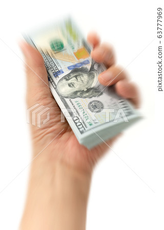 Hundred dollar bills Hundred dollar bills 63777969