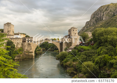 Bosnia and Herzegovina Mostar's Stari Most and the Neretva River 63778170