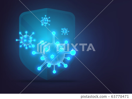 Virus COVID-19 background and Dangerous cells 63778471
