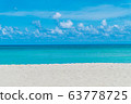 White sand beach background. 63778725