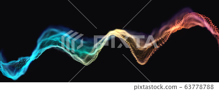 Colorful Spectrum Colors Wavy Particle Banner Colorful Spectrum Colors Wavy Particle Banner 63778788