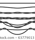 Seamless Black Electric Cables 63779013