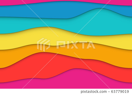 Seamless Colorful Wavy Paper Layers Background Seamless Colorful Wavy Paper Layers Background 63779019