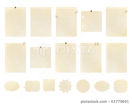 Frame set _ notepad _ watercolor style Frame set _ notepad _ watercolor style 63779691