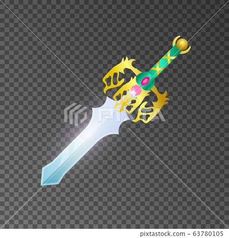 Epic sword isolated game element-插圖素材 [63780105] - PIXTA圖庫