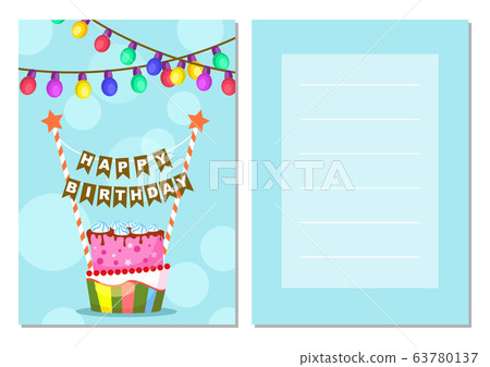 Happy birthday kids postcard set 63780137