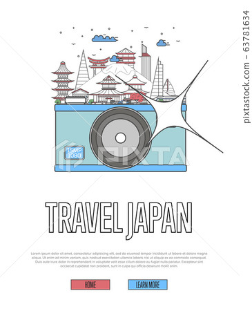 Travel Japan poster with camera 63781634