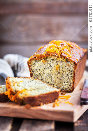 Delicious homemade orange and poppy seeds loaf Delicious homemade orange and poppy seeds loaf 63781913