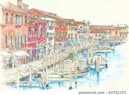 世界遺產的城市景觀，意大利威尼斯穆拉諾 63782255