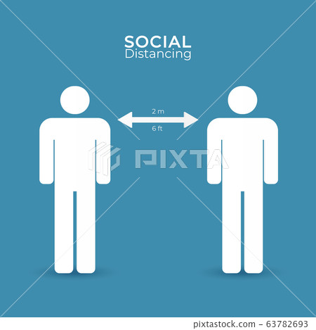 Social distancing. public society people avoid 63782693
