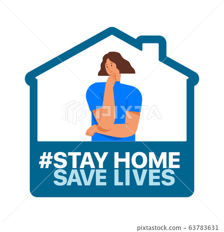 Stay at home, save lives. Social Media campaign aimed at preventing the spread of the COVID-19 coronavirus epidemic. Stay at home, save lives. Social Media campaign aimed at preventing the spread of the COVID-19 coronavirus epidemic. 63783631