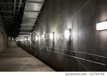 Empty industrial garage room interior with Empty industrial garage room interior with 63783789