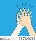 Human hands clapping. Applaud hands vector graphic 63784039