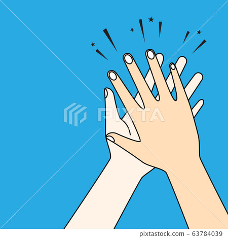 Human hands clapping. Applaud hands vector graphic 63784039