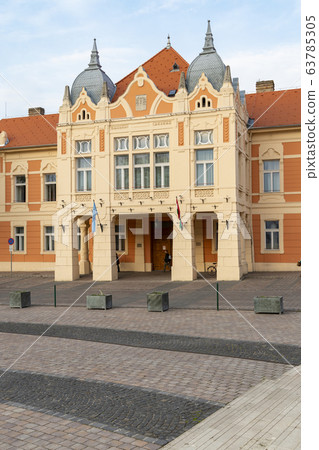 Old Town Square in Szekszard, Hungary 63785305