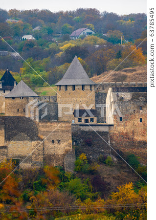 Khotyn Fortress panoramic view in autumn Khotyn Fortress panoramic view in autumn 63785495