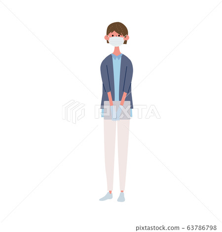 Nurse wearing a mask Coronavirus Illustration 63786798