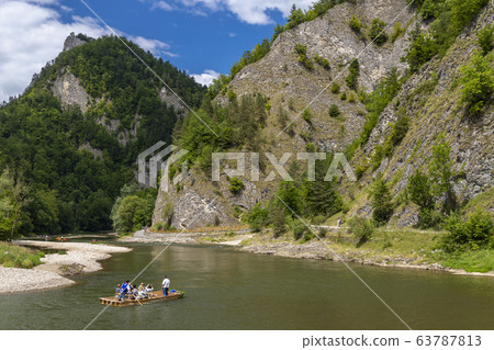 River Dunajec in the Pieniny Mountains on the 63787813