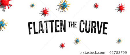 Flatten the Curve theme with virus craft objects 63788799